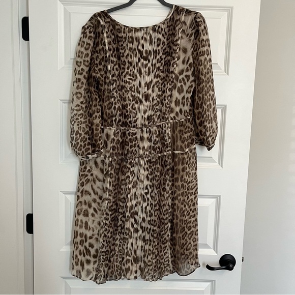 Talbots Silk Cheetah/Leopard Print Dress - Picture 5 of 7